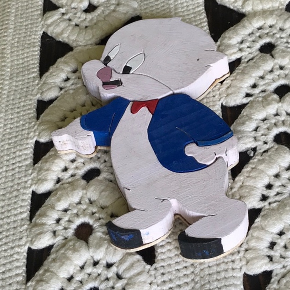 Looney Tunes Porky the Pig Woodwork Vintage Decor - Picture 7 of 10